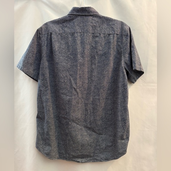 Michael Kors Tailored/Classic Fit Short Sleeve Blue & White Pattern M - Picture 5 of 5